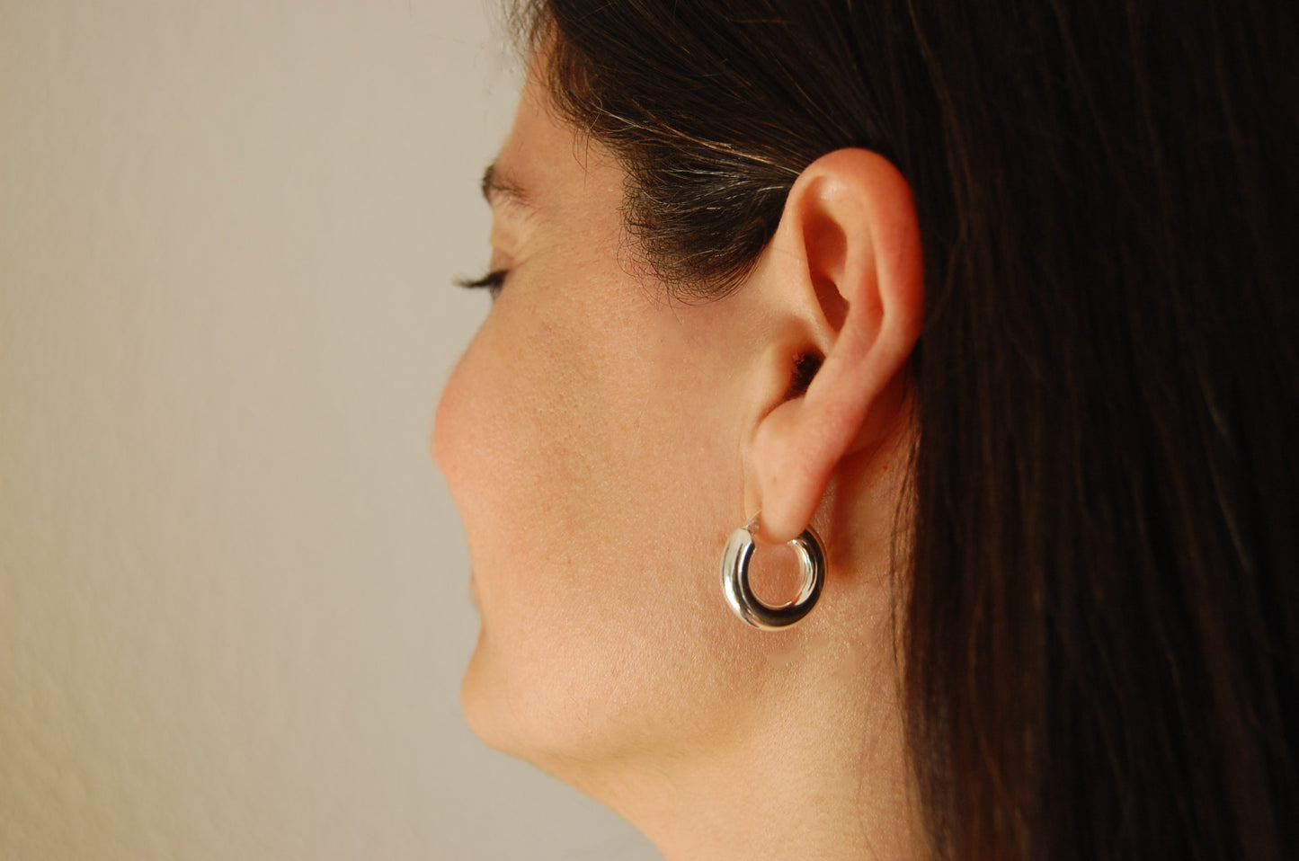 Chunky Hoops Silver