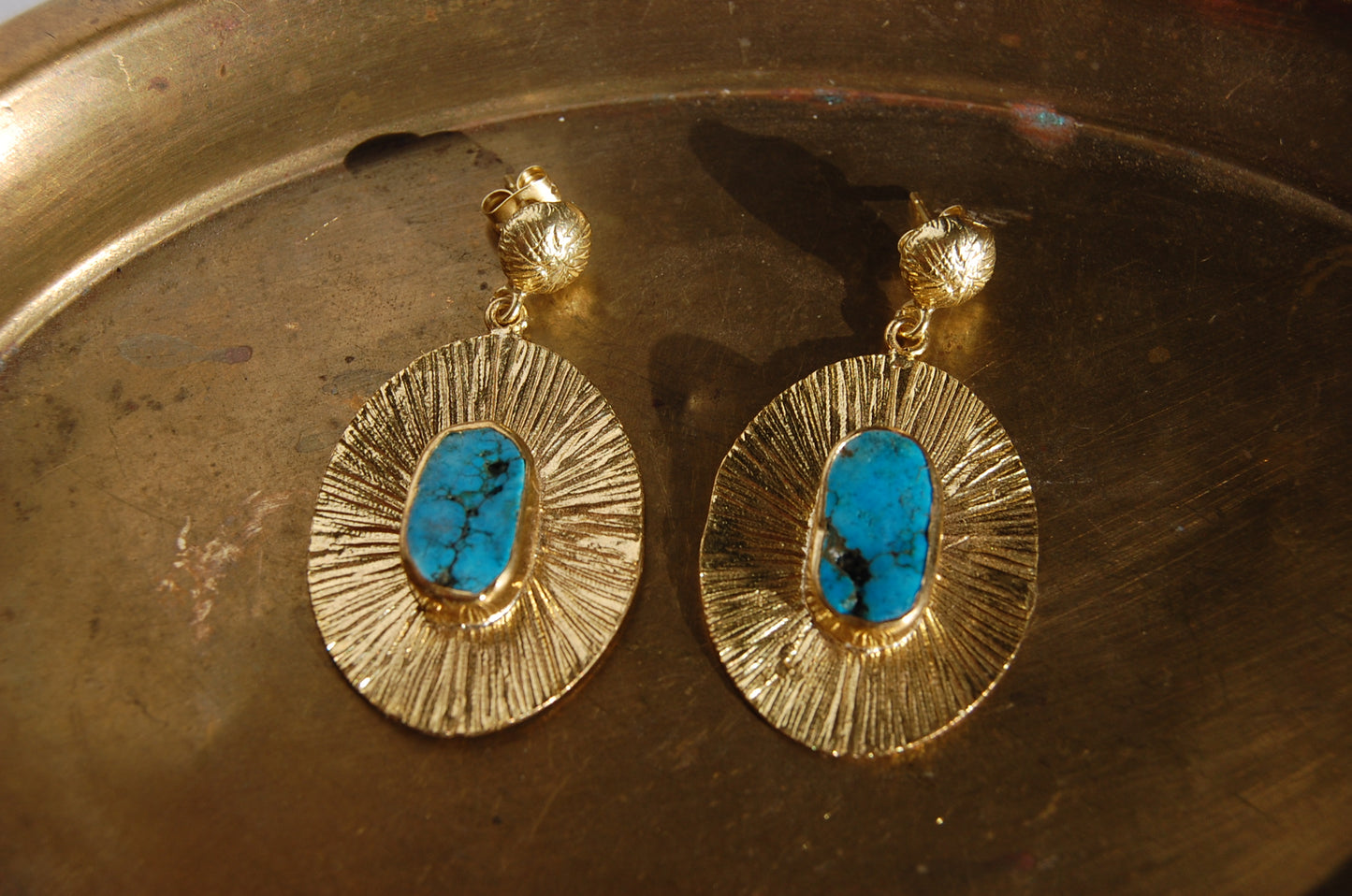 Turquoise Earring Gold